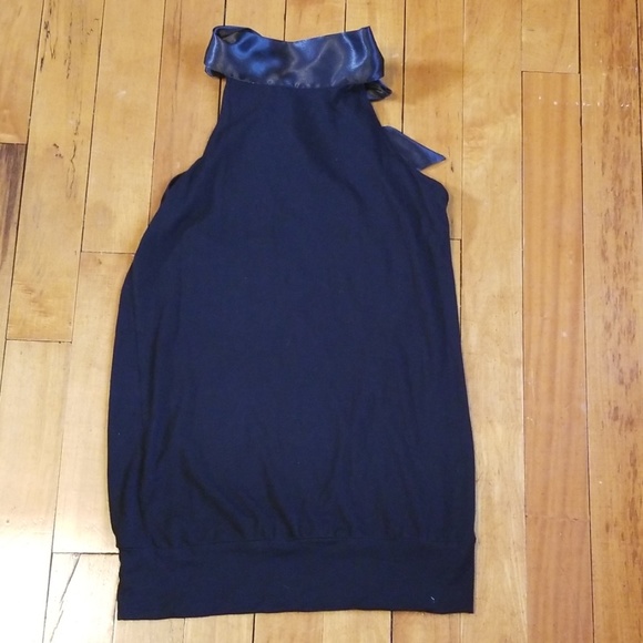Guess Tops - Guess Jeans authentic black satin tie halter top